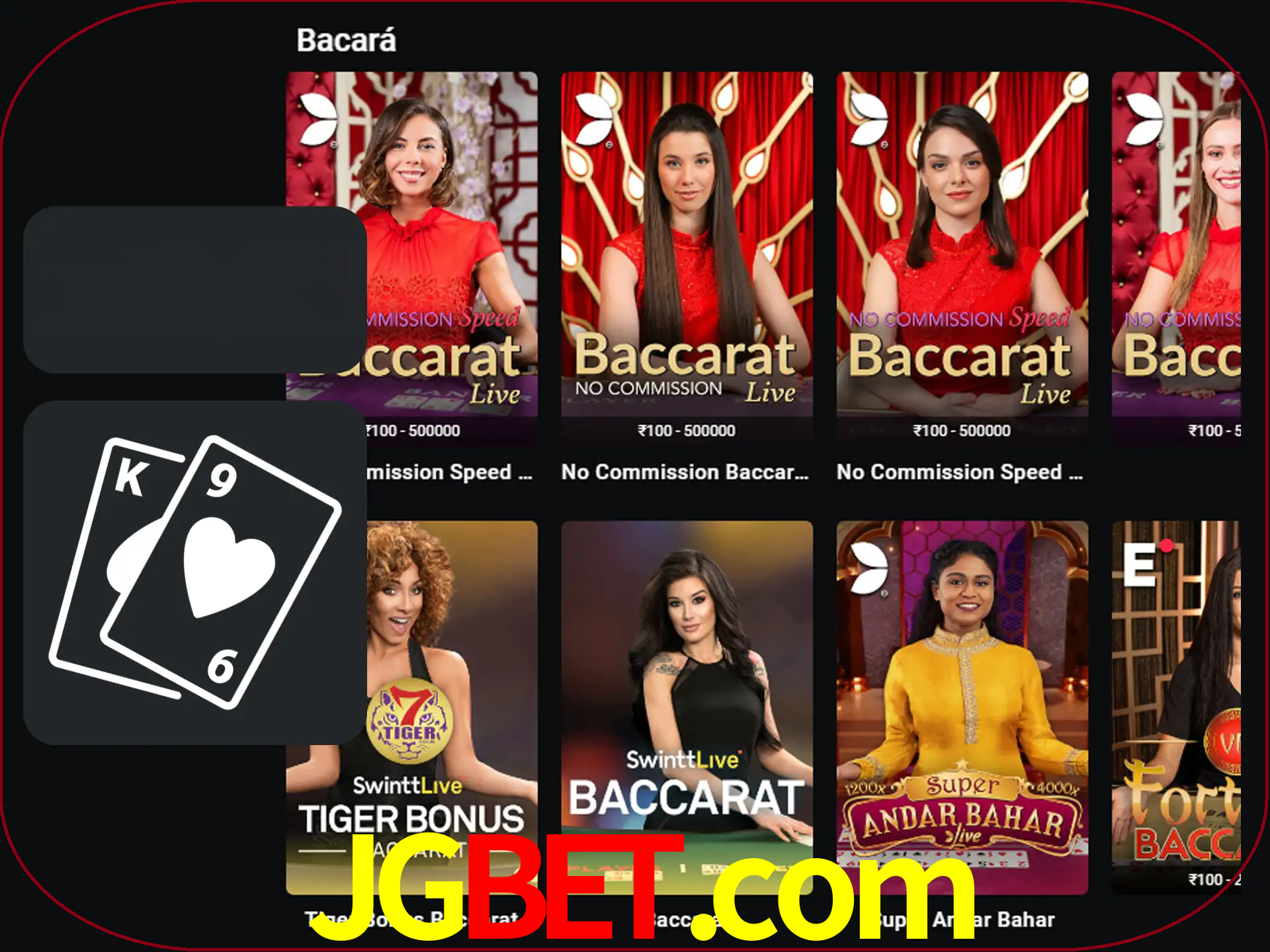 Ganhe muito dinheiro jogando jogos de bacará.